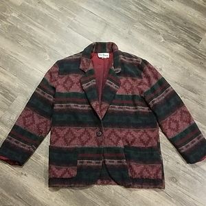 Blazer with southwest print - made in the USA